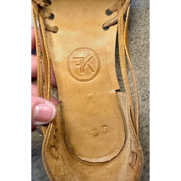 FK Leather Boys Sandals Size 3 Brown - Picture 9 of 9